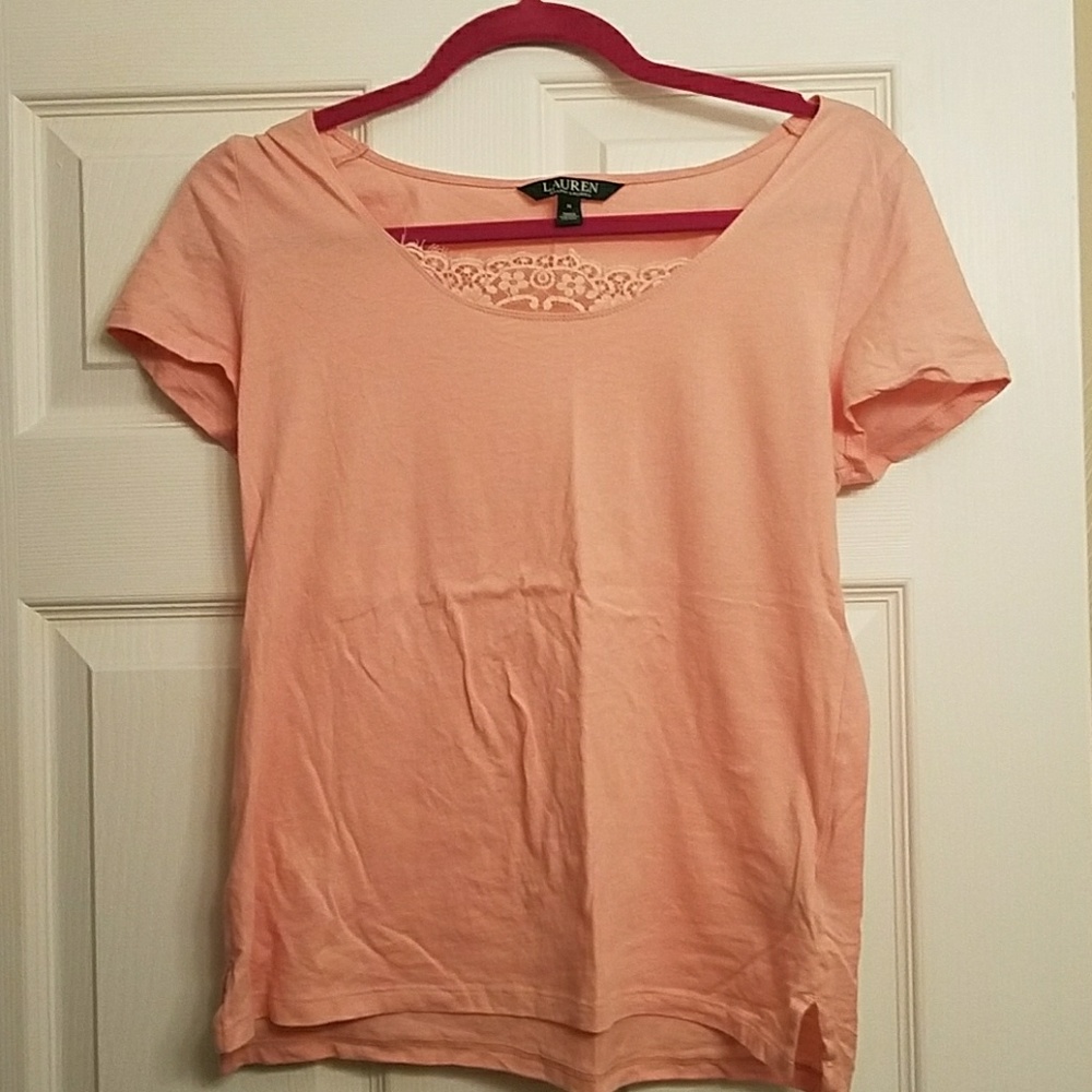 😎 Lauren by Ralph Lauren T-shirt with Lace